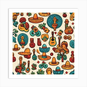 Mexican Pattern 13 Art Print