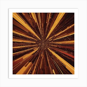 Golden Light Burst Art Print