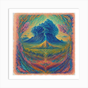 Psychedelic Landscape 1 Art Print