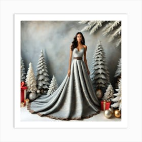 Christmas Wedding Dress 1 Art Print