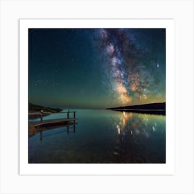 Milky Over Lake Art Print