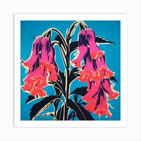 Bluebell 2 Pop Art Illustration Square Art Print