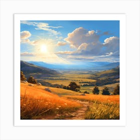 Early Evening In Late Summer Countryside Art Print