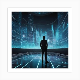 Futuristic Businessman 3 Art Print