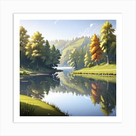 Landscape Painting 225 Art Print