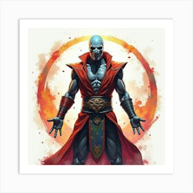 Mortal Kombat Ninja Fighter Concept Art (107) Art Print