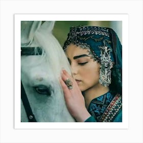 Turkish Woman And Horse Art Print