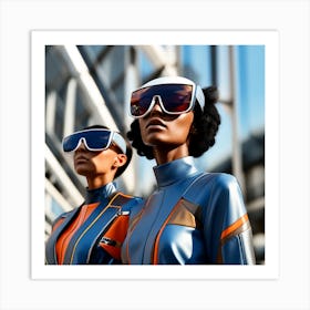 Futuristic Women 3 Art Print