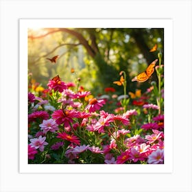 Butterfly In The Garden Art Print