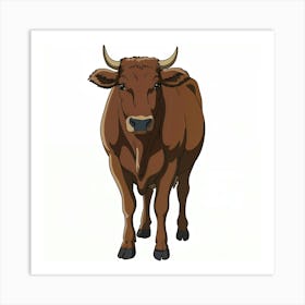 Bull With Horns Poster