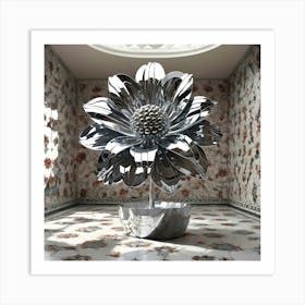 Chrome Flower 6 Art Print