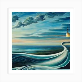 Wave At Sunrise Art Print