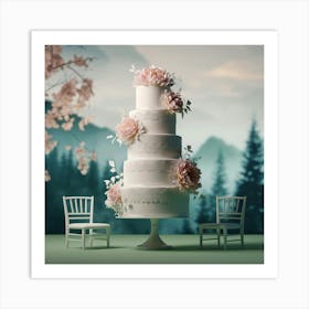 A 3d Render Of A Wedding Cake With Multi Gsgxgonqs3ycwcjhqhrqnq Mhq2sloaq C6aeadkh Xmq Poster