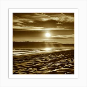 Sunset On The Beach 1003 Art Print