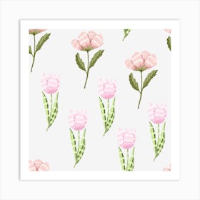 Charming pink blossoms Art Print