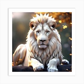 Lion art 33 Art Print