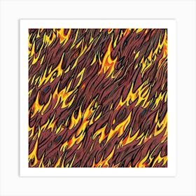 Flames Pattern Art Print