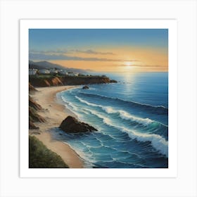 Sunset At The Beach Art Print