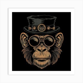 Steampunk Monkey 35 Art Print