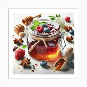 Jar With Honey Art Print