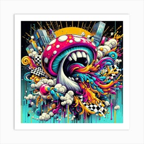 Mushroom City 4 Art Print