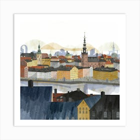 Stockholm Skyline 1 Art Print