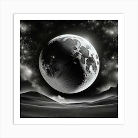 Moon night Art Print