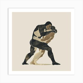 A Greco Roman Wrestling Minimal Illustration 1719334634 2 Art Print