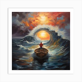 Man In A Boat Art Print