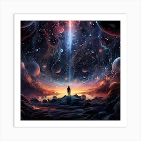 Space Landscape Art Print