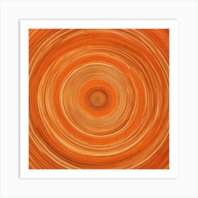 Orange Spiral Art Print