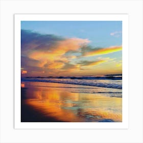 Sunset On The Beach Art Print