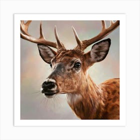 Deer Head 3 Art Print