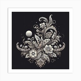 Ethereal Floral Design Art Print