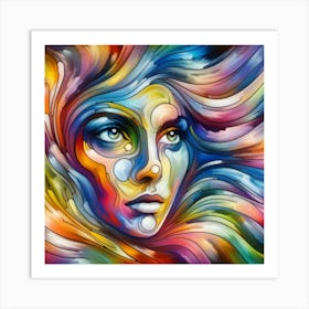 Portrait of a woman Art Print