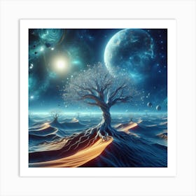 Tree In The Desert Art Print