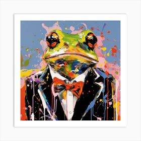 Frog In A Suit Art Print