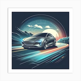 Futuristic Car Art Print