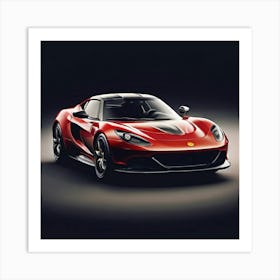 Lotus Car Automobile Vehicle Automotive British Brand Logo Iconic Performance Stylish Des Art Print