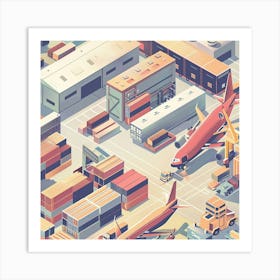 Isometric Illustration Art Print