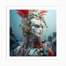 Robot Woman Art Print