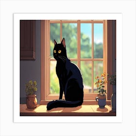 Black Cat 1 Art Print