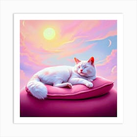 Sleeping Cat Art Print