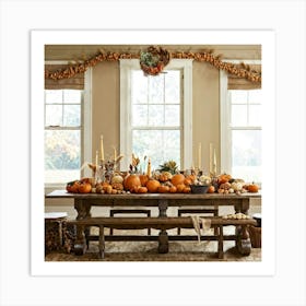 A Traditional Corner Of An American Farmhouse During The Late Autumn Season With An Overhead Vintage (6) Art Print