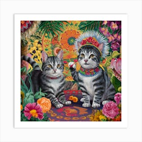 Mexican Cats Art Print