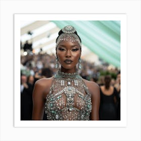 MET GALA THEME PRETTY IN PEARLS AND GEMS Art Print