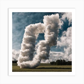 The Clouds Are Sculpted In The Shape Of The Letter H Art Print