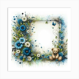 Teddy Bear Frame Art Print