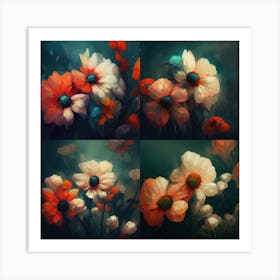 Flowers In The Garden Art Print