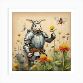 Rabbit In The Meadow Art Print